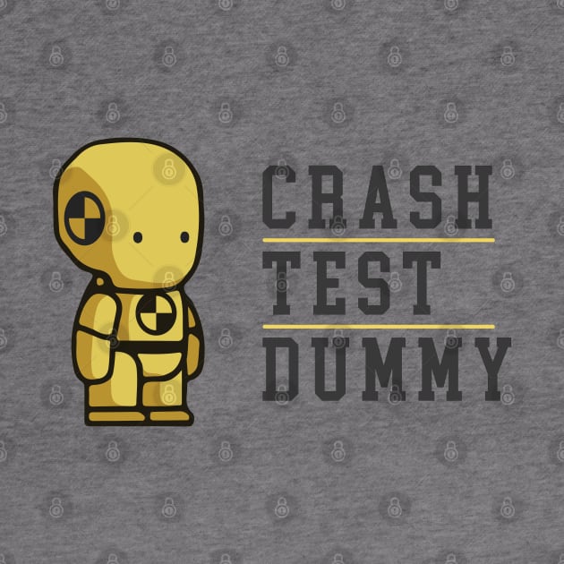 Crash Test Dummy Baby Yellow Safety Testman with Black Dark Text and Yellow Line Separated by ActivLife